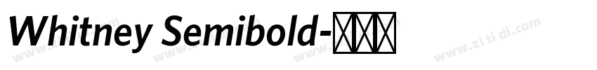 Whitney Semibold字体转换